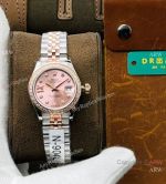 Swiss Replica Rolex Datejust 28 Watch Salmon Dial with IX diamond